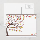 Carte Postale Ajouter un Invitation d'automne de texte personnal (Devant / Derrière)