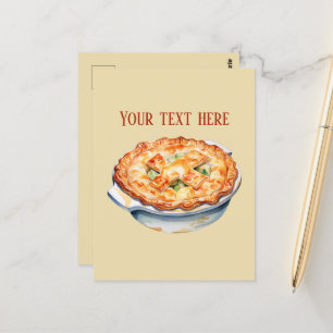 Carte Postale Ajouter un message à ajouter à la tarte de poulet
