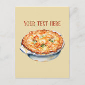 Carte Postale Ajouter un message à ajouter à la tarte de poulet (Devant)