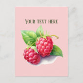 Carte Postale Ajouter un message à la framboise (Devant)