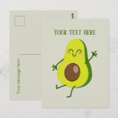 Carte Postale Ajouter un message à l'avocat mignon (Devant / Derrière)