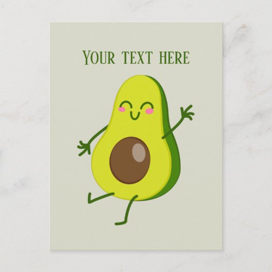 Carte Postale Ajouter un message à l'avocat mignon (Devant)