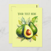 Carte Postale Ajouter un message à l'avocat mignon (Devant / Derrière)
