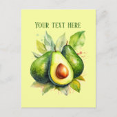 Carte Postale Ajouter un message à l'avocat mignon (Devant)