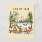 Carte Postale Ajouter un message aux amoureux du camping (Devant)