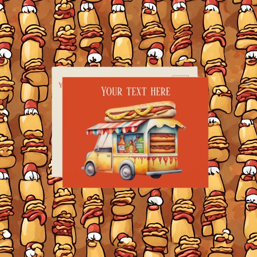 Carte Postale Ajouter un message aux fournisseurs de hotdog mign