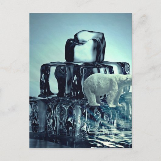 Carte Postale Ajouter Un SLOGAN Pour Sauver La Planète Ours Pola (Devant)