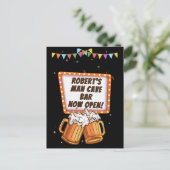 Carte Postale Ajouter un texte de changement de nom Man Cave Bar (Debout devant)