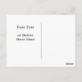 Carte Postale Ajouter un texte de changement de nom Man Cave Bar (Dos)