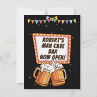 Ajouter un texte de changement de nom Man Cave Bar