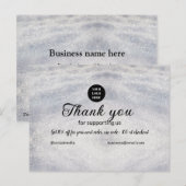 Carte Postale ajouter un texte de logo à étincelle bleue merci d (Devant / Derrière)