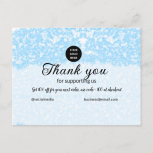 Carte Postale ajouter un texte de logo avec étincelle bleue reme
