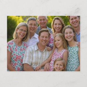 Carte Postale Ajouter une Personnaliser photo de réunion de fami