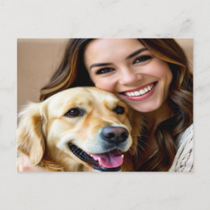 Carte Postale Ajouter une photo de Golden Retriever Personnalise