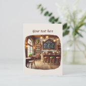 Carte Postale Ajouter votre café texte (Debout devant)