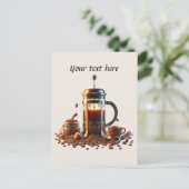 Carte Postale Ajouter votre café texte (Debout devant)
