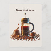 Carte Postale Ajouter votre café texte (Devant)