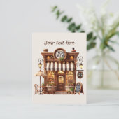 Carte Postale Ajouter votre café texte (Debout devant)