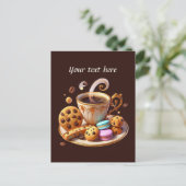 Carte Postale Ajouter votre café texte (Debout devant)