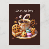 Carte Postale Ajouter votre café texte (Devant)