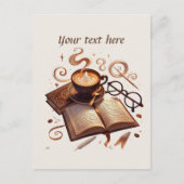Carte Postale Ajouter votre café texte (Devant)