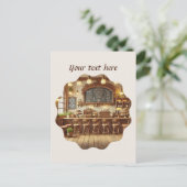 Carte Postale Ajouter votre café texte (Debout devant)