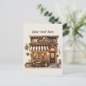 Carte Postale Ajouter votre café texte (Debout devant)