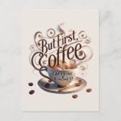 Carte Postale Ajouter votre café texte (Devant)