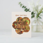 Carte Postale Ajouter votre café texte (Debout devant)