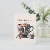Carte Postale Ajouter votre café texte (Debout devant)