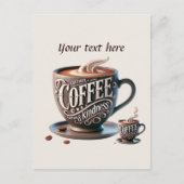 Carte Postale Ajouter votre café texte (Devant)