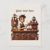 Carte Postale Ajouter votre café texte (Devant)