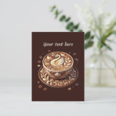 Carte Postale Ajouter votre café texte (Debout devant)