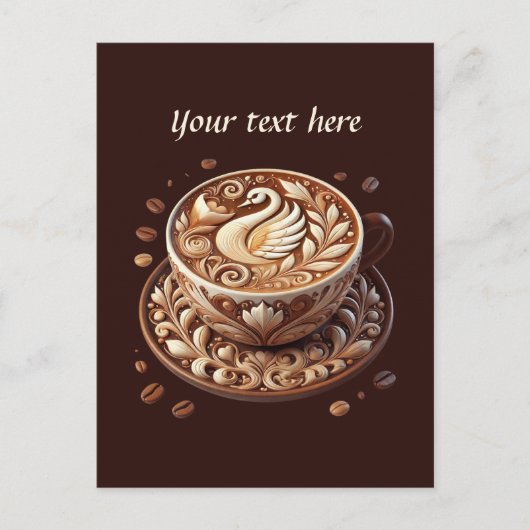 Carte Postale Ajouter votre café texte (Devant)