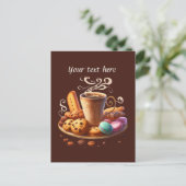 Carte Postale Ajouter votre café texte (Debout devant)