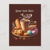 Carte Postale Ajouter votre café texte (Devant)