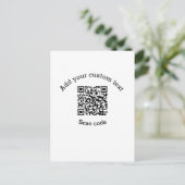 Carte Postale Ajouter votre entreprise de code QR d'analyse de t (Debout devant)