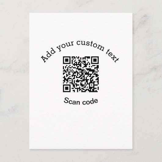 Carte Postale Ajouter votre entreprise de code QR d'analyse de t (Devant)