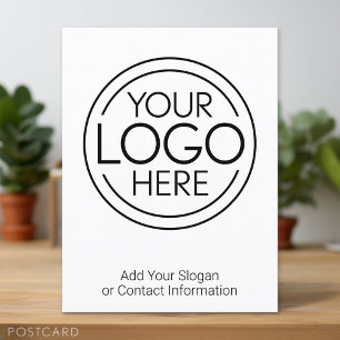Carte Postale Ajouter Votre Logo Entreprise Moderne Minimaliste