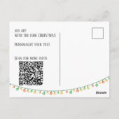Carte Postale Ajouter Votre Logo Et Code QR Élégante Vente De No (Dos)