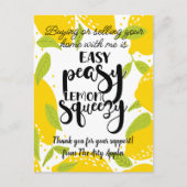 Carte Postale ajouter votre logo référence merci client cadeau l (Devant)