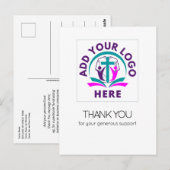 Carte Postale AJOUTER VOTRE Merci LOGO (Devant / Derrière)