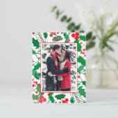 Carte Postale Ajouter votre photo | Cadres Holly & Berries (Debout devant)