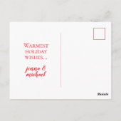 Carte Postale Ajouter votre photo | Cadres Holly & Berries (Dos)