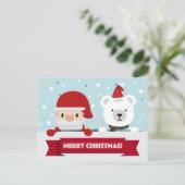 Carte Postale Ajouter votre photo | Joyeux Noël (Debout devant)