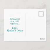 Carte Postale Ajouter votre photo | Motif de Noël mignon (Dos)