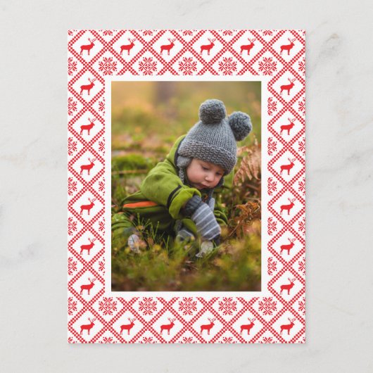 Carte Postale Ajouter votre photo | Reindeer Sweat Christmas (Devant)