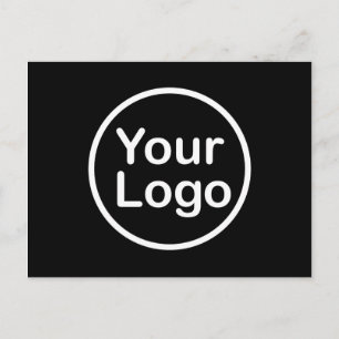 Carte Postale Ajouter votre propre logo Arrière - plan noir