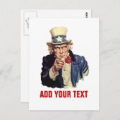 Carte Postale Ajouter votre texte (Devant / Derrière)