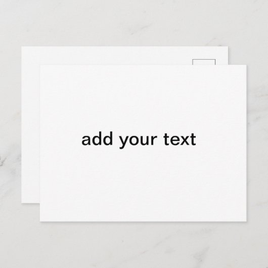 Carte Postale ajouter votre texte simple minimum personnalisé pe (Devant / Derrière)